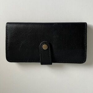 Portland Leather Goods Bifold Wallet Black Pebbled Leather PLG